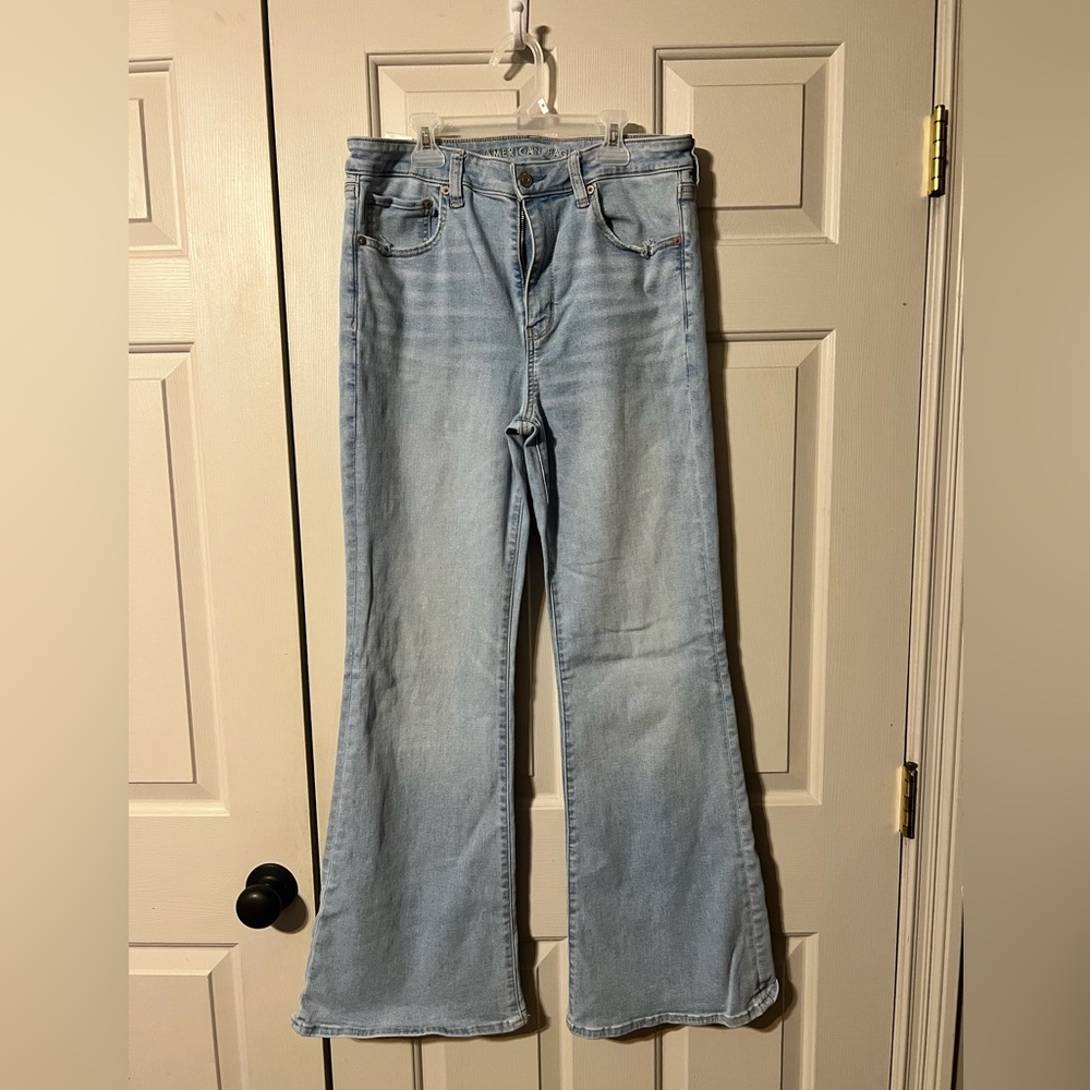 American Eagle Light Blue Flared Jeans